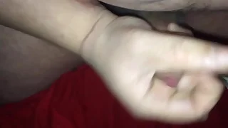 wanking hard