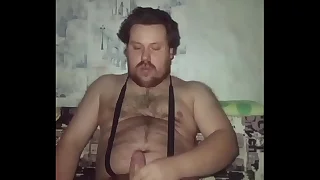 Russian GAY masturbates his seductive bushwa and shakes his big balls&excl;